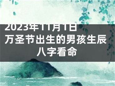 2023年11月1日万圣节出生的男孩生辰八字看命