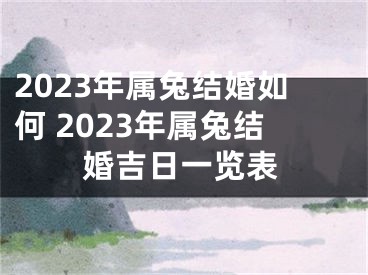 2023年属兔结婚如何 2023年属兔结婚吉日一览表