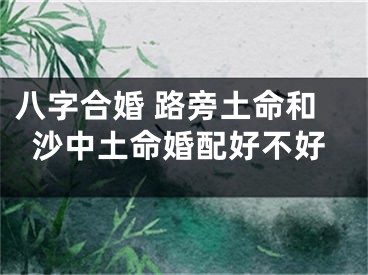 八字合婚 路旁土命和沙中土命婚配好不好