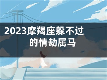 2023摩羯座躲不过的情劫属马