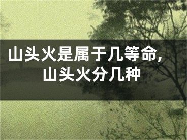 山头火是属于几等命,山头火分几种