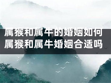 属猴和属牛的婚姻如何属猴和属牛婚姻合适吗