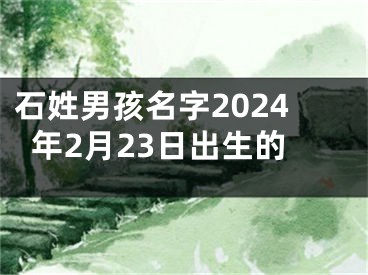 石姓男孩名字2024年2月23日出生的