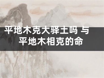 平地木克大驿土吗 与平地木相克的命