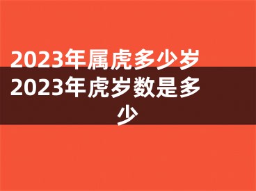 2023年属虎多少岁2023年虎岁数是多少