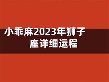 小乖麻2023年狮子座详细运程