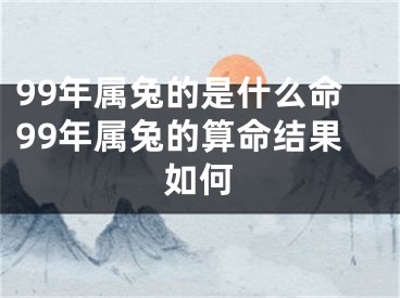 99年属兔的是什么命99年属兔的算命结果如何
