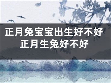 正月兔宝宝出生好不好正月生兔好不好