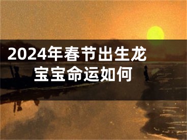 2024年春节出生龙宝宝命运如何 