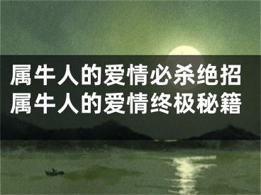 属牛人的爱情必杀绝招属牛人的爱情终极秘籍