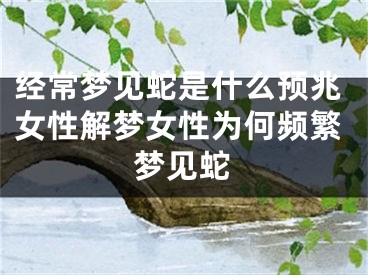 经常梦见蛇是什么预兆女性解梦女性为何频繁梦见蛇