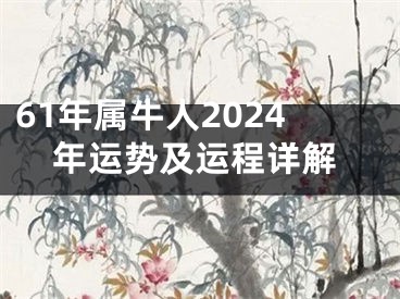 61年属牛人2024年运势及运程详解