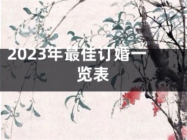 2023年最佳订婚一览表