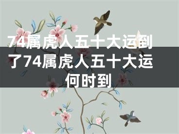 74属虎人五十大运到了74属虎人五十大运何时到