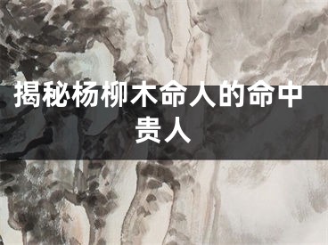 揭秘杨柳木命人的命中贵人