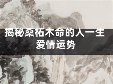 揭秘桑柘木命的人一生爱情运势