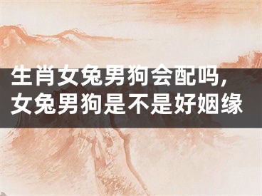 生肖女兔男狗会配吗,女兔男狗是不是好姻缘