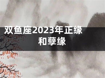 双鱼座2023年正缘和孽缘