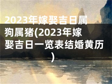 2023年嫁娶吉日属狗属猪(2023年嫁娶吉日一览表结婚黄历)