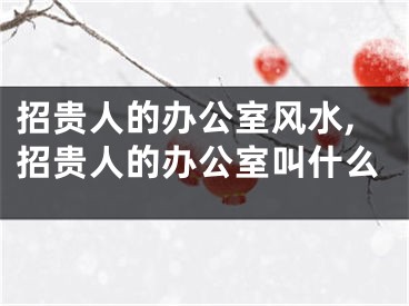 招贵人的办公室风水,招贵人的办公室叫什么