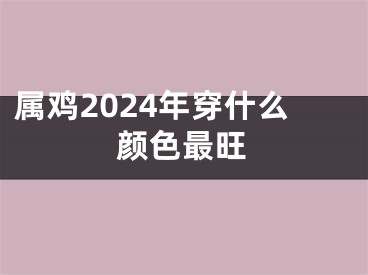 属鸡2024年穿什么颜色最旺