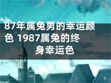 87年属兔男的幸运颜色 1987属兔的终身幸运色