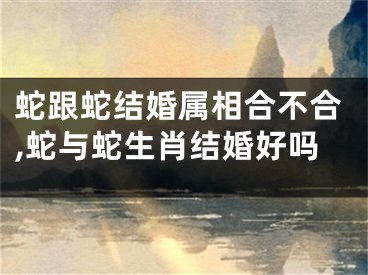 蛇跟蛇结婚属相合不合,蛇与蛇生肖结婚好吗