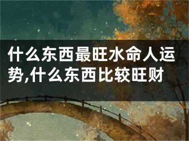 什么东西最旺水命人运势,什么东西比较旺财