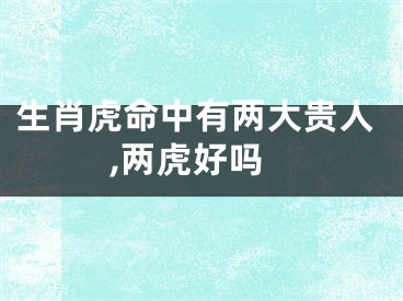 生肖虎命中有两大贵人,两虎好吗