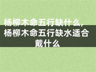 杨柳木命五行缺什么,杨柳木命五行缺水适合戴什么