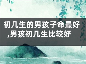 初几生的男孩子命最好,男孩初几生比较好