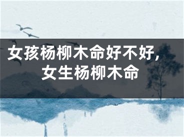 女孩杨柳木命好不好,女生杨柳木命