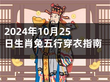 2024年10月25日生肖兔五行穿衣指南