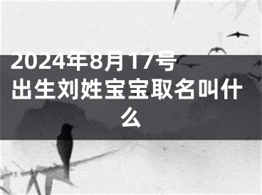 2024年8月17号出生刘姓宝宝取名叫什么