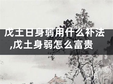 戊土日身弱用什么补法,戊土身弱怎么富贵