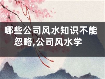 哪些公司风水知识不能忽略,公司风水学