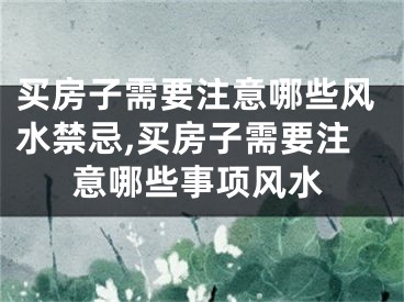 买房子需要注意哪些风水禁忌,买房子需要注意哪些事项风水
