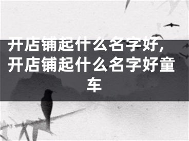 开店铺起什么名字好,开店铺起什么名字好童车