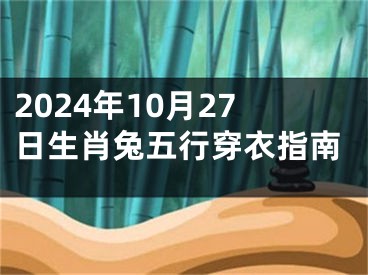 2024年10月27日生肖兔五行穿衣指南