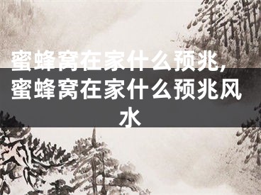 蜜蜂窝在家什么预兆,蜜蜂窝在家什么预兆风水