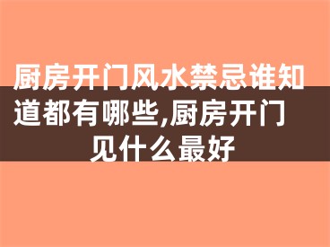 厨房开门风水禁忌谁知道都有哪些,厨房开门见什么最好