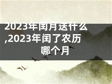 2023年闰月送什么,2023年闰了农历哪个月