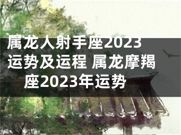 属龙人射手座2023运势及运程 属龙摩羯座2023年运势