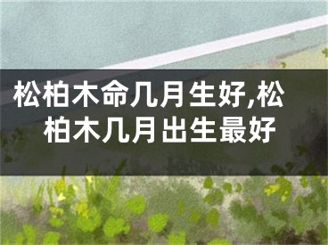 松柏木命几月生好,松柏木几月出生最好