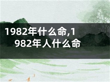 1982年什么命,1982年人什么命