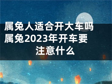 属兔人适合开大车吗 属兔2023年开车要注意什么