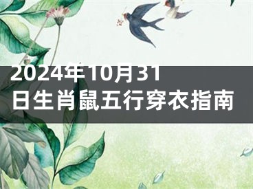 2024年10月31日生肖鼠五行穿衣指南