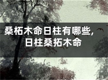 桑柘木命日柱有哪些,日柱桑拓木命