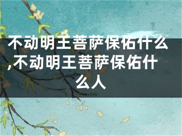 不动明王菩萨保佑什么,不动明王菩萨保佑什么人