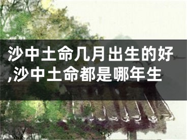 沙中土命几月出生的好,沙中土命都是哪年生
